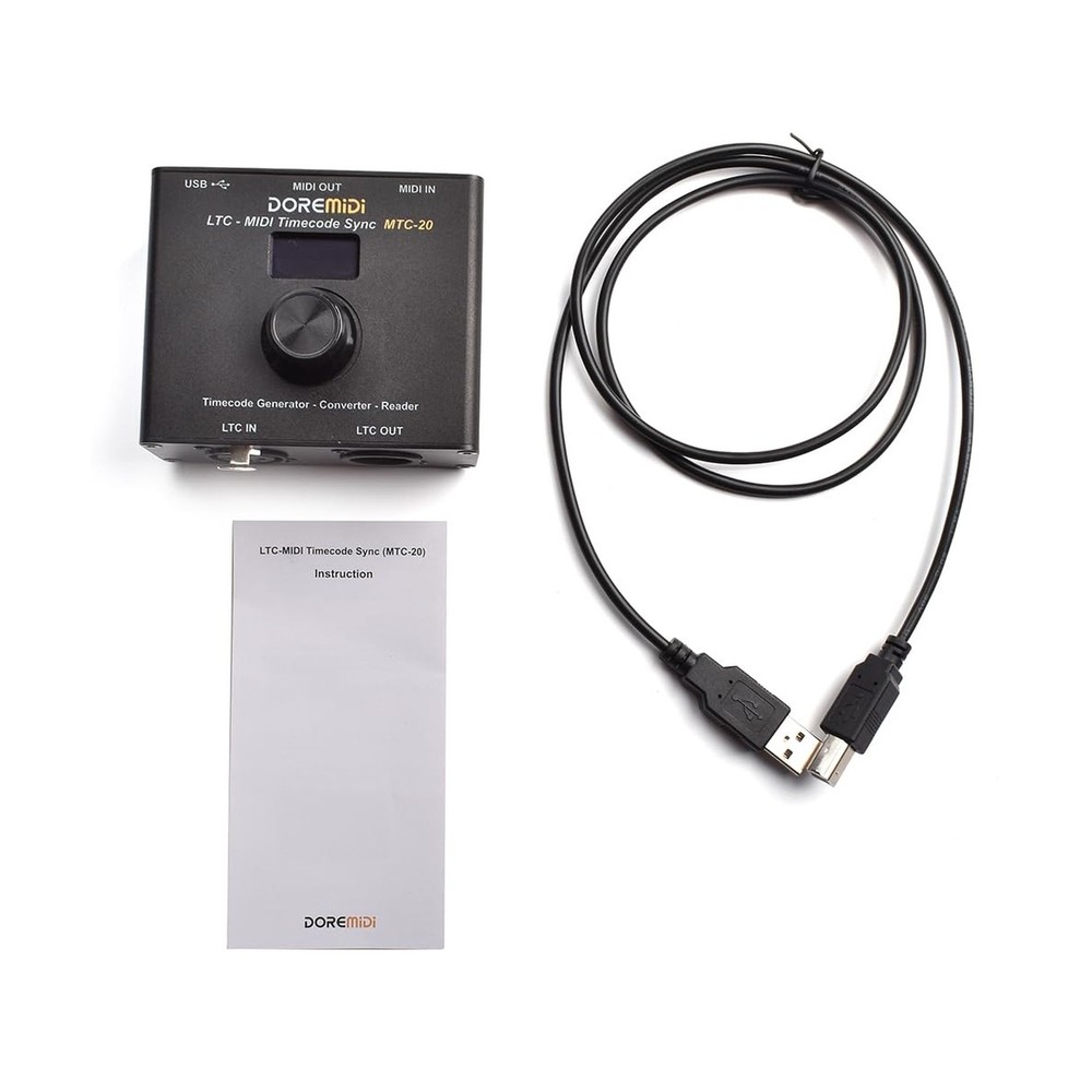 LTC-MIDI Timecode Sync (MTC-20) device to synchronize MIDI timecode and SMPTE...