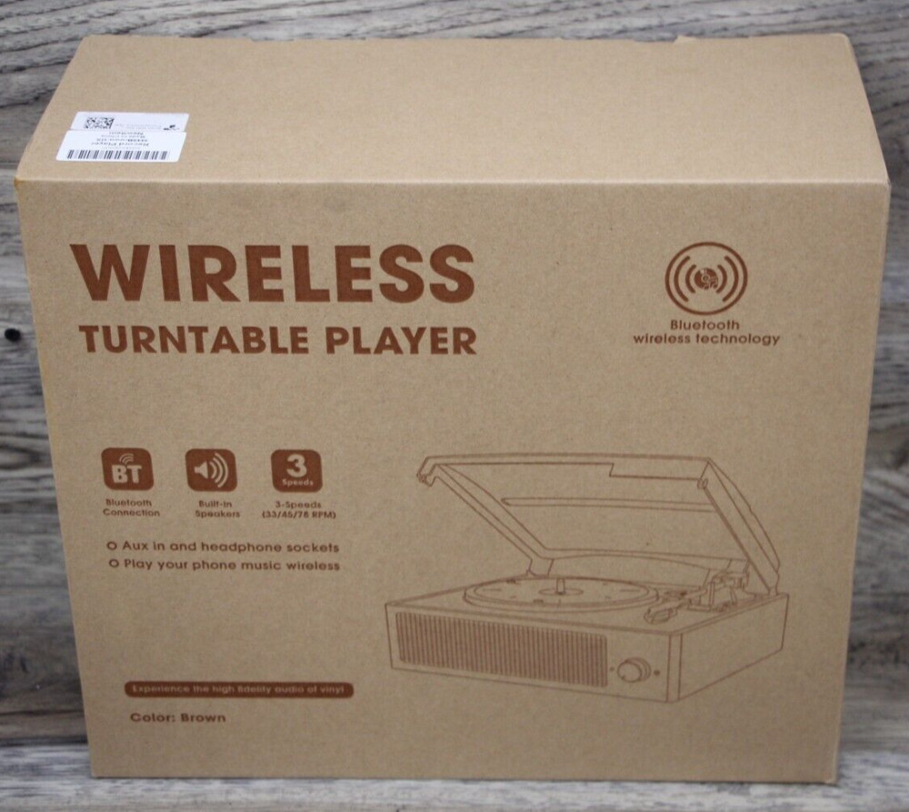Wireless Turntable Player M49 Brown