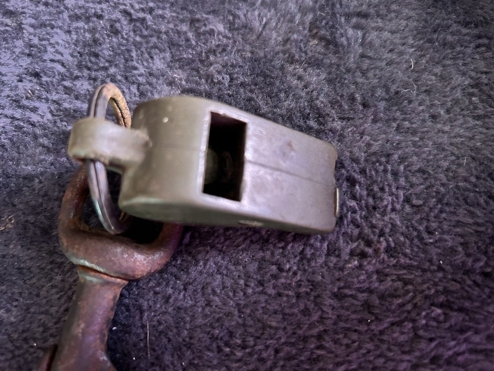 Vintage WW2 US Navy Whistle and Trigger Hook