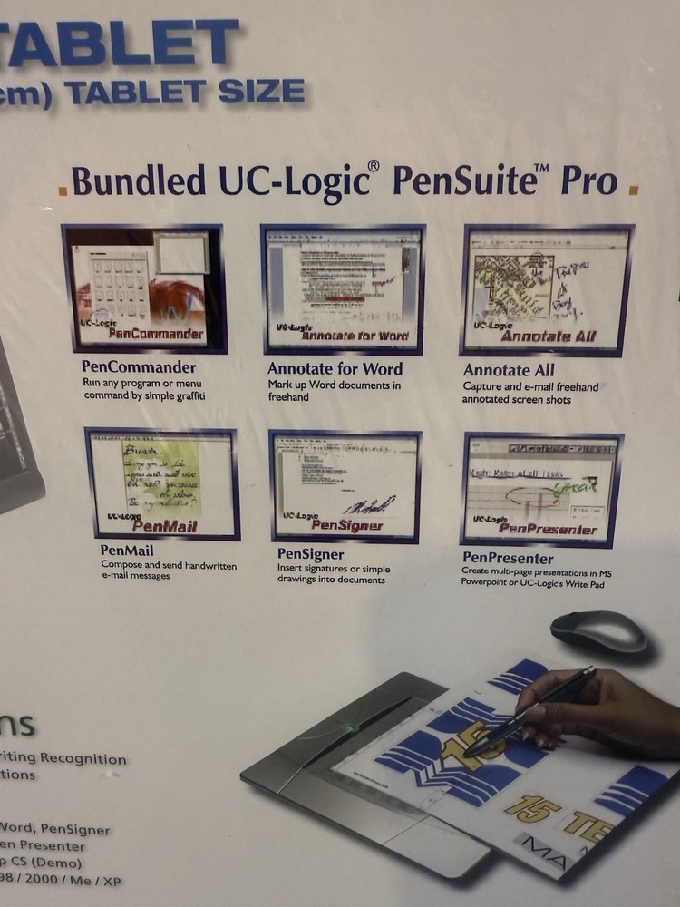 Manhattan Digital Graphics Tablet With Wireless Pen & 2-Button Scroll Mouse New