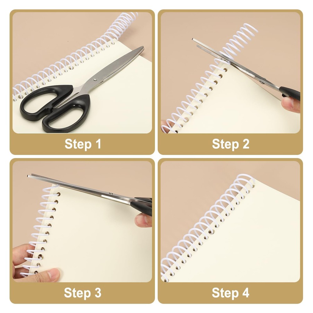 20 Pack Plastic Spiral Binding Coils 10mm3/8" Binding Coils 50 Sheet Capacity...