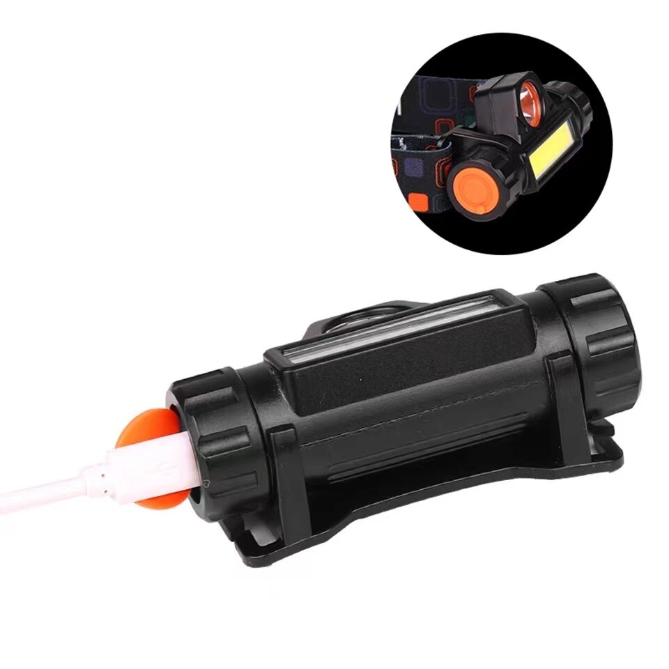 2 Packs USB Rechargeable Waterproof LED Headlamp Headlight Head Light Flashlight