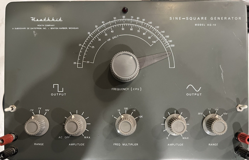 Vintage Heathkit Sine-Square Generator AG-10 Untested