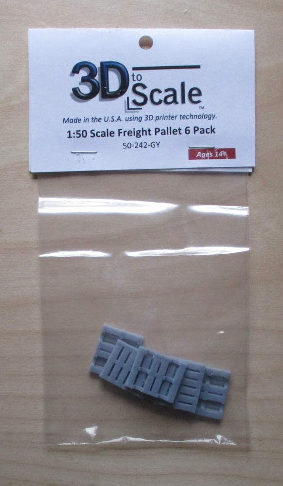 1:50 GRAY PALLET PLASTIC 3D TO SCALE DIORAMA PART