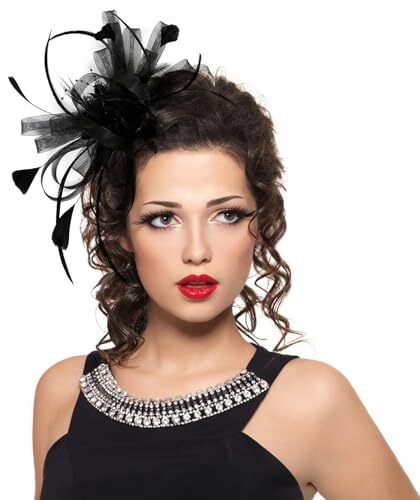 Fascinator Hat Headpiece Womens 20s Wedding Hair Accessories for Kentucky Derby