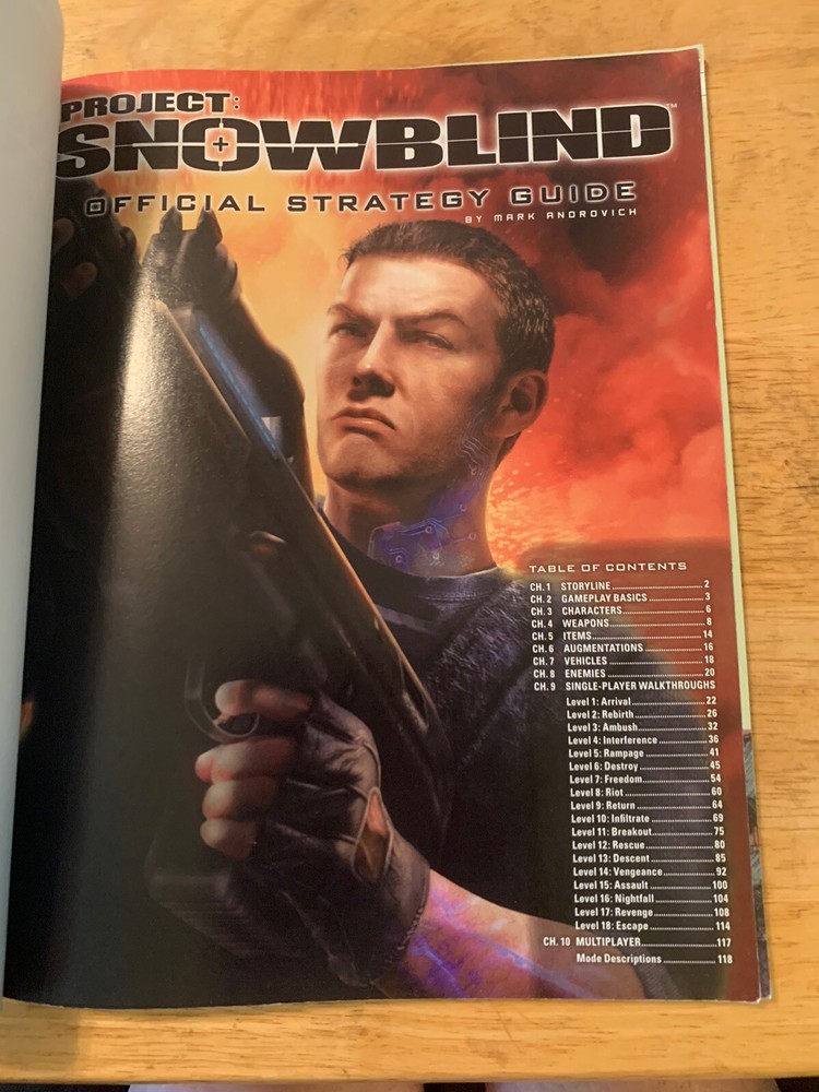 Project Snowblind Brady games strategy guide PS2 XBOX Windows 98 ME 2000 XP