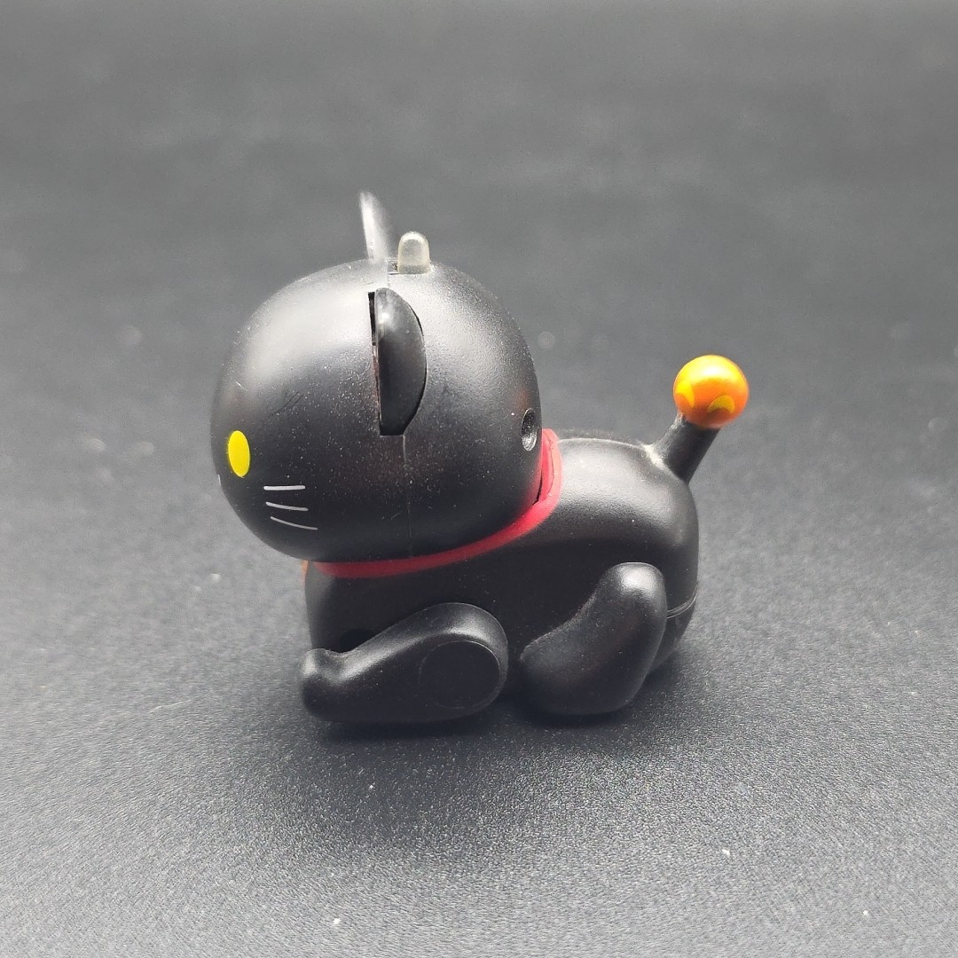 Vintage Tomy MICROPETS Halloween Cat Pet Robot Kitty Black Cat Pumpkin Tail