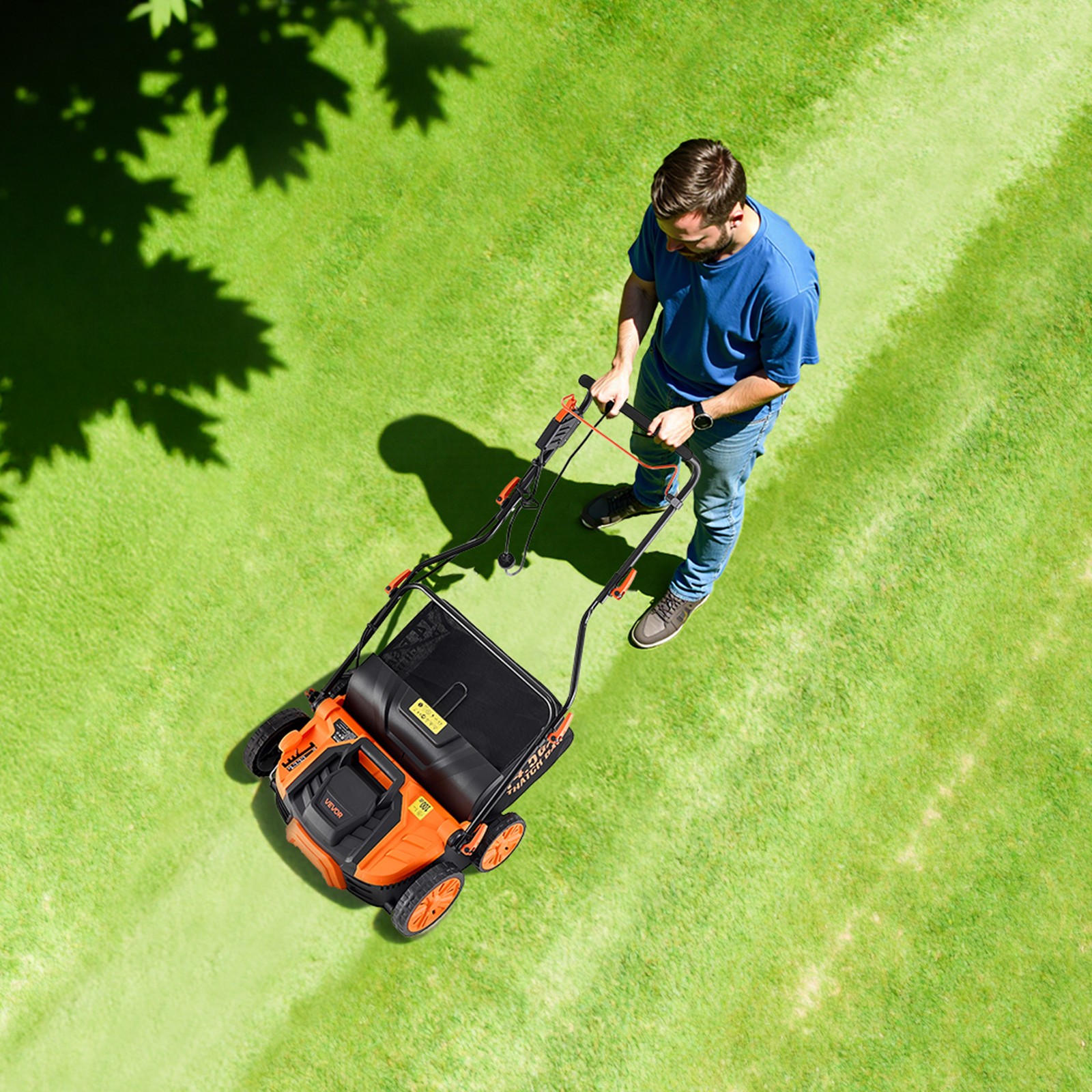 VEVOR 2-in-1 Electric Dethatcher and Scarifier Lawn Dethatcher 13/16-In 13/15Amp