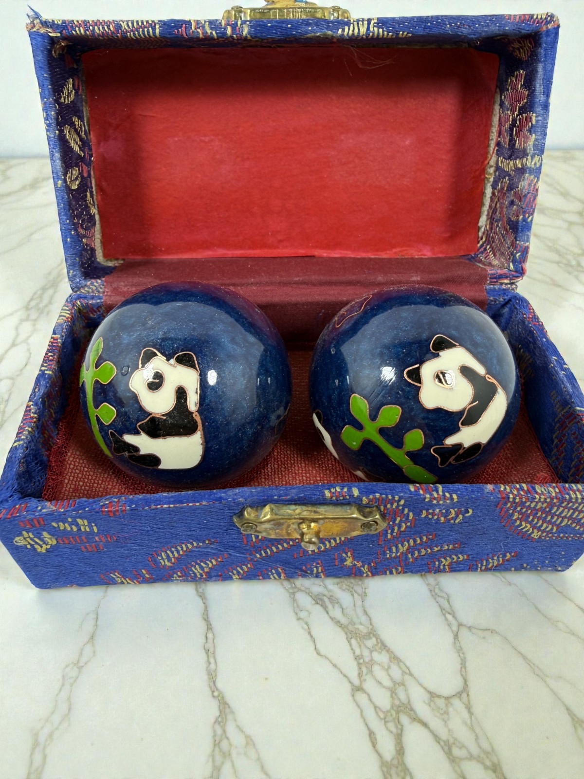 Chinese Baoding Health Balls Yin Yang Stress Relief Hand Exercise Therapy Panda