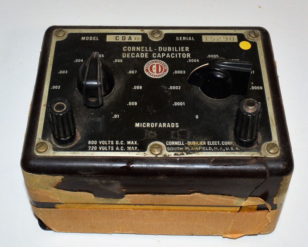 Vintage Cornell-Dubilier Decade Capacitor Model CDA 5