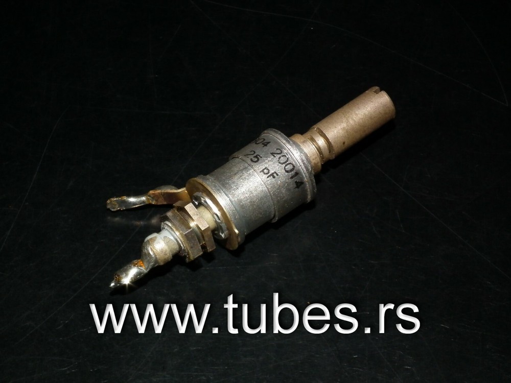 Three (3 pcs) variable capacitors 25pF Professional quality, chassis montage