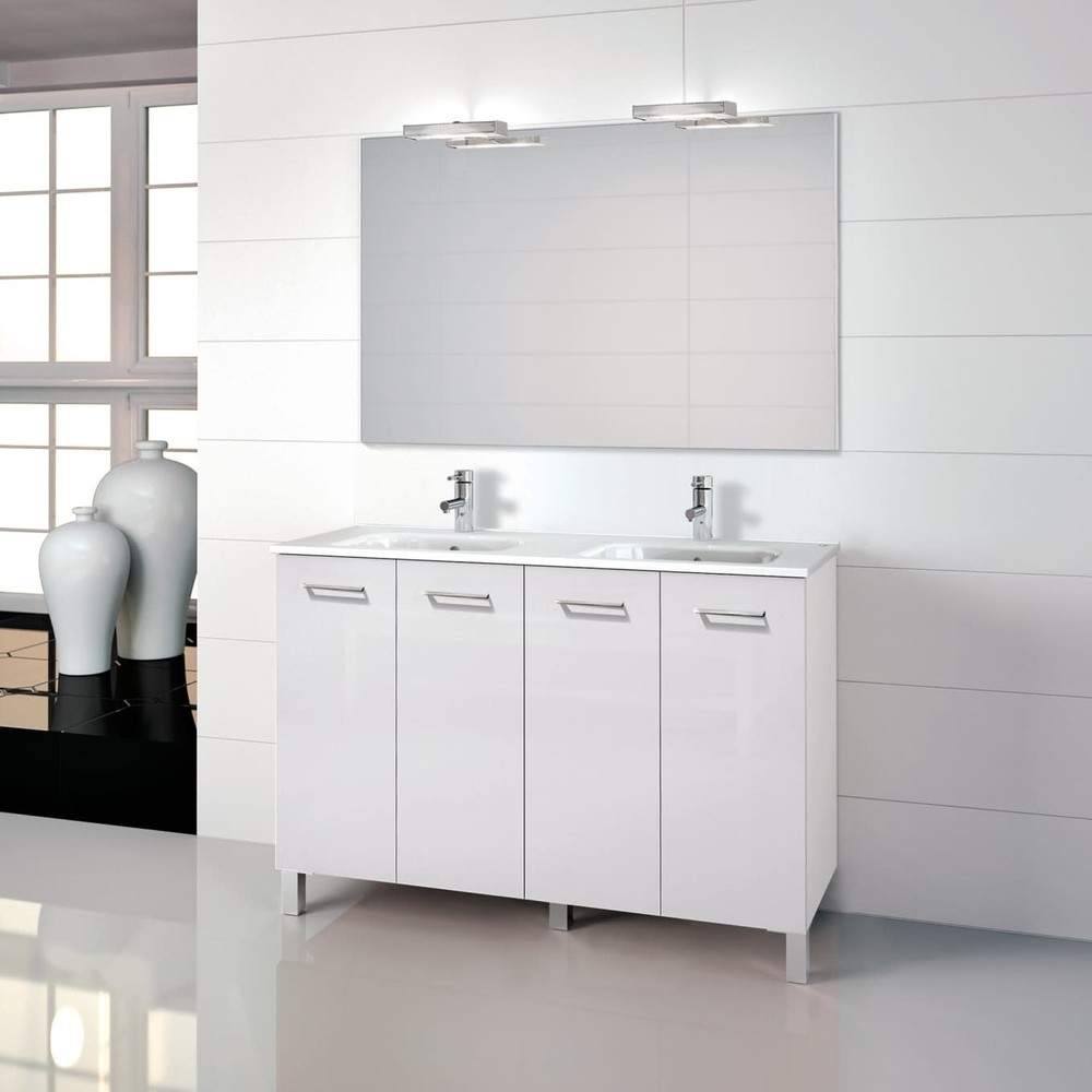 WS Bath Collections Logic 120 Logic Vanities 48" Double Vanity - White