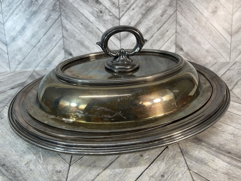 Vintage BSCEP Silver Plated Platter 4 Piece