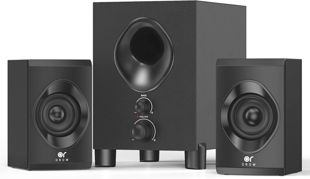 OROW Bluetooth Computer Speakers,Pc Speaker with Subwoofer,Front Knob 18W Wirele