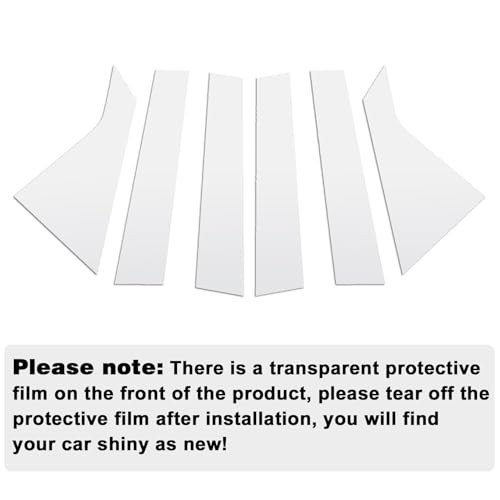 Pillar Posts Door Window Trim 6pcs Compatible with Chevy Impala Chrome Silver