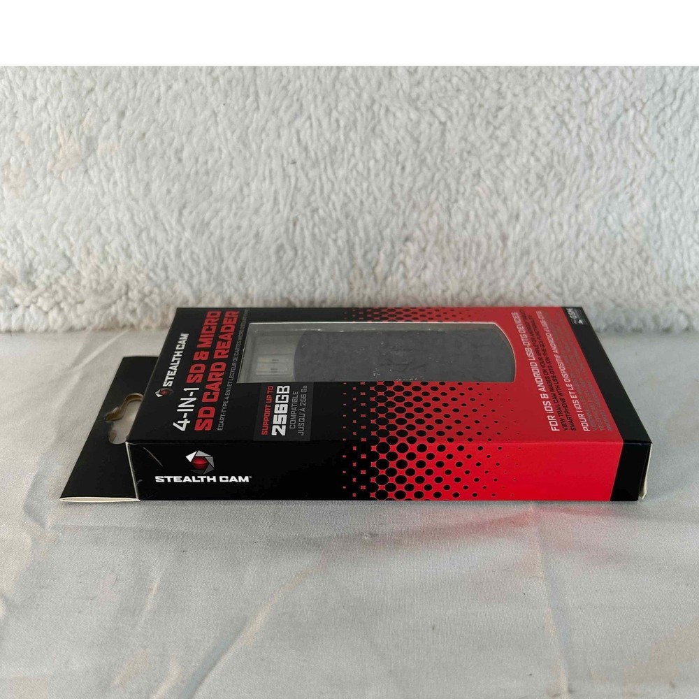 Stealth Cam 4-in-1 SD Micro SD Card Reader USB OTG for iOS Android Tablets New