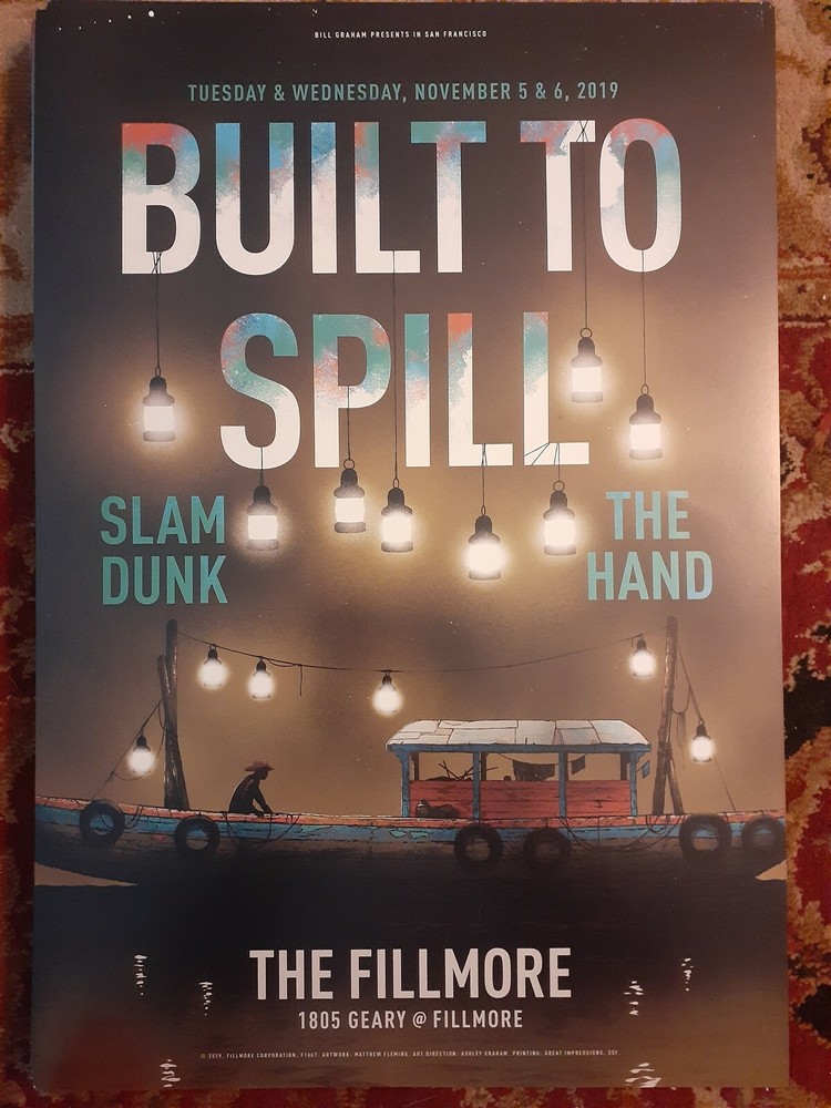 MINT BUILT TO SPILL Fillmore Poster 2019 a