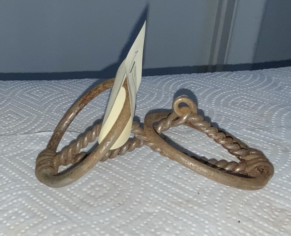 1ST-Twisted Snaffle Jointed Iron O Ring Horse Bit, Antique