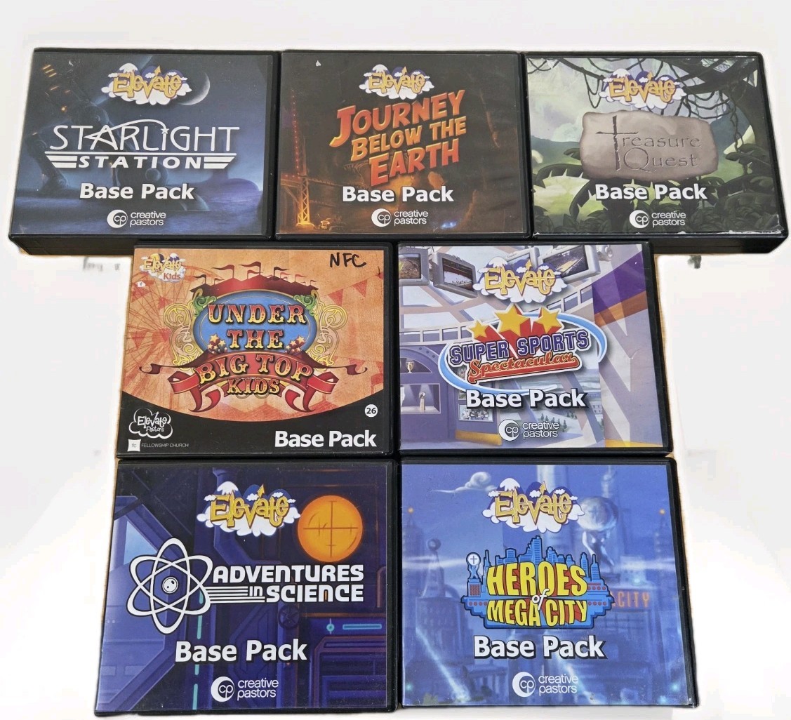 Lot of 7 ELEVATE Creative Pastors Base Packs DVD/CD Church Ministry