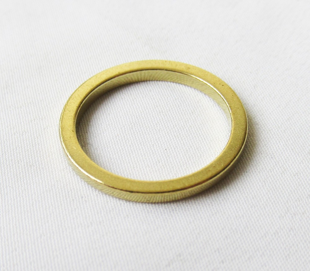 30pcs Solid Brass Ring 22x2x2mm Plain Flat Round Connector for Jewelry Making
