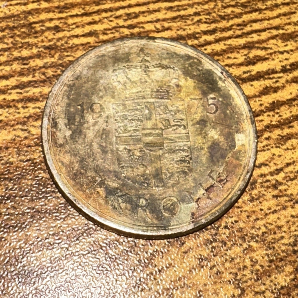 1 Krone Denmark 1975 KM862.1 circulated