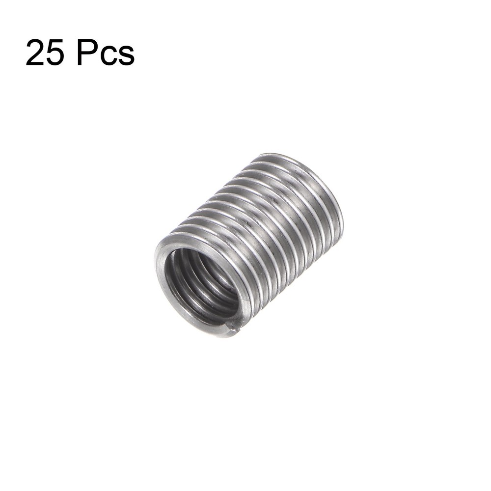 25pcs Threaded Inserts 8-32 UNC 2.5D Helical Stainless Steel Thread Repair