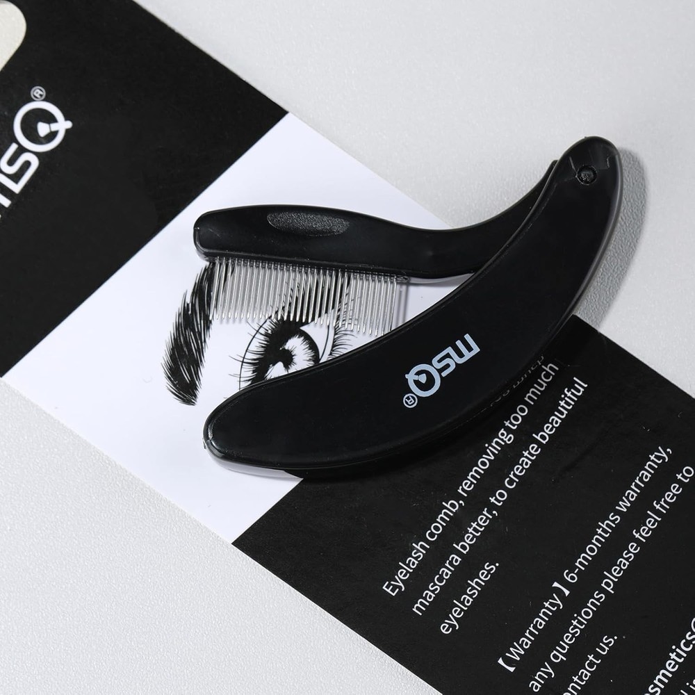 Eyelash Comb MSQ Separator Tool Folding Black