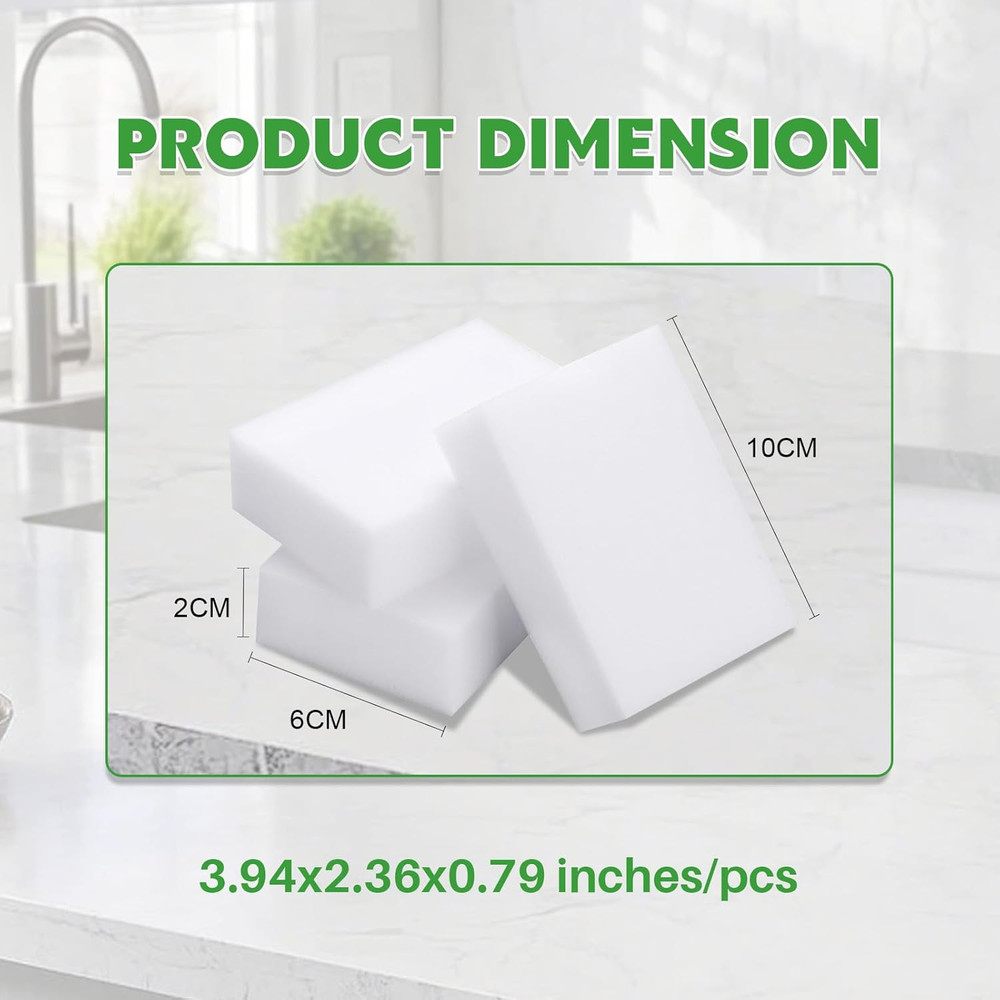 Magic Melamine Sponge Eraser, 6Pack 2X Density Magic Cleaning Erasers in Bulk Ex