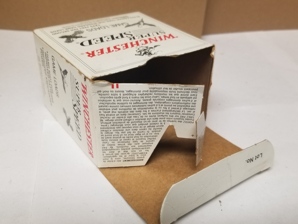 Empty 20 Ga Winchester Super Speed Gameload Shotgun Shell Box