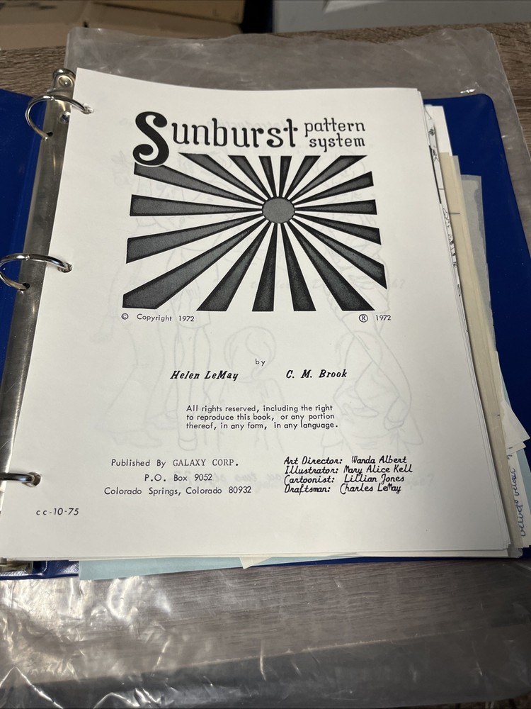 1972 Sunburst pattern system By Helen LeMay and CM Brook