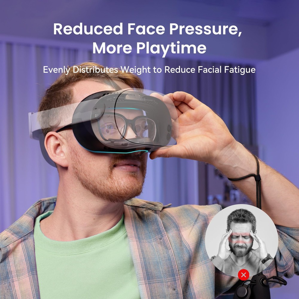 V4 Interface Face Pads for Oculus Quest 3S - Compatible with VR Headsets