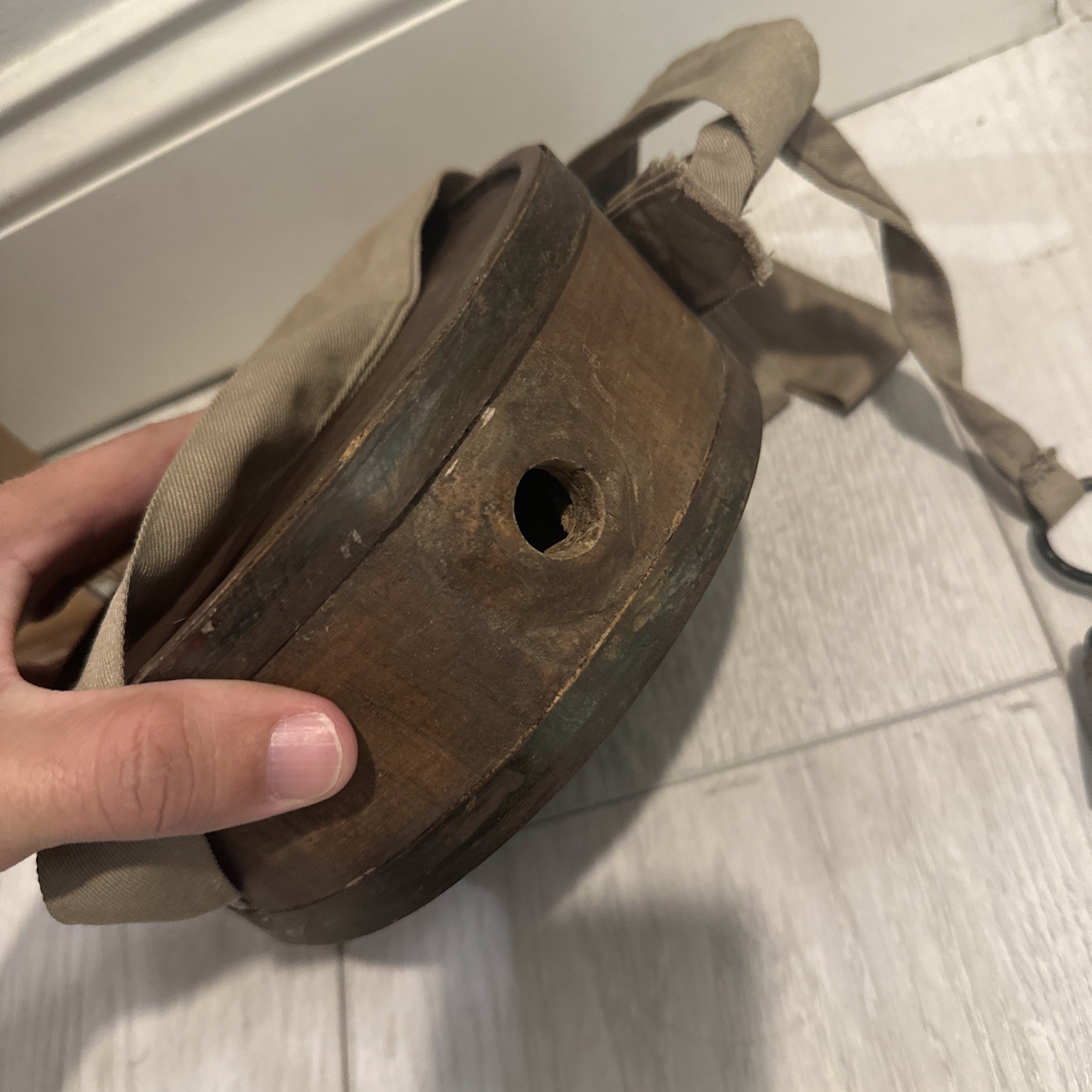 Civil War Confederate Wooden Canteen Wood
