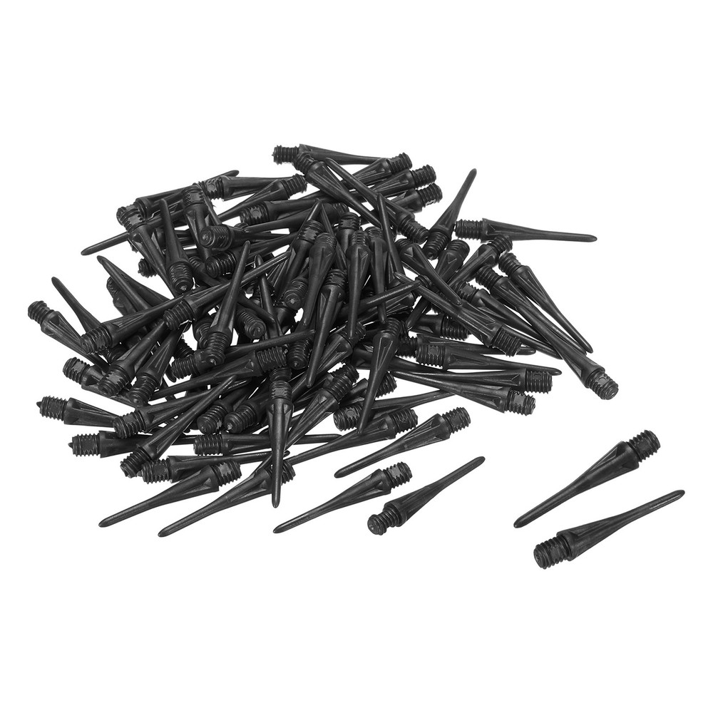 120Pcs Plastic Dart Tips,Game 2BA Thread Soft Darts Tips Black