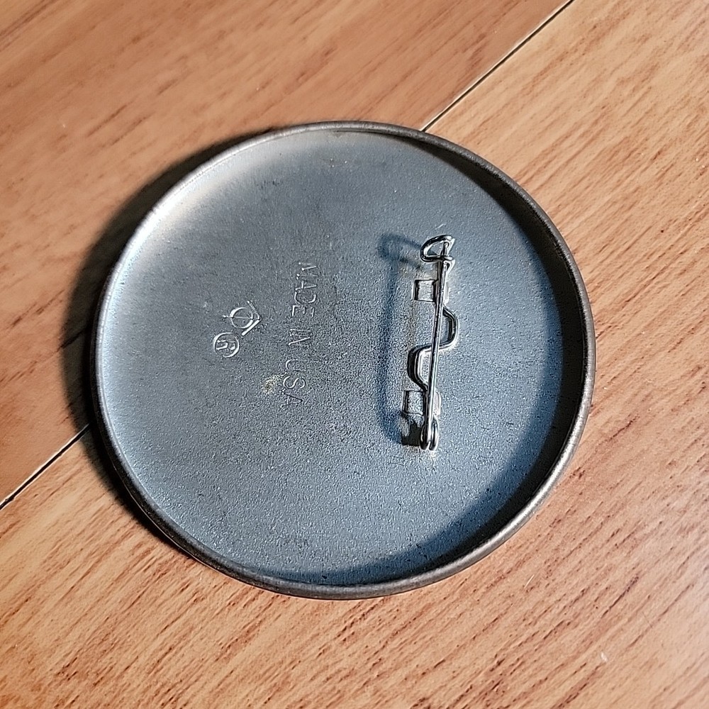 Vintage Honeywell Computer Button Pin Retro Computing 3" 25th Annv.