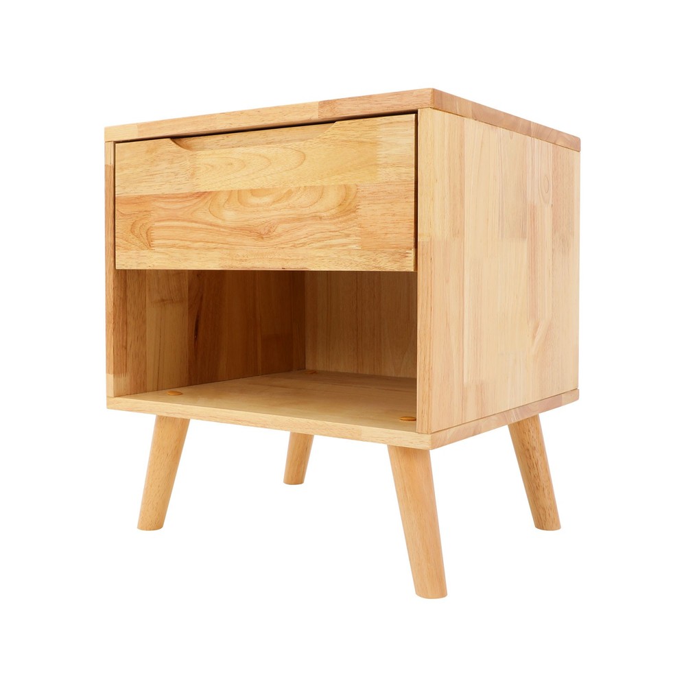 Modern Rectangular Sofa Side Table Bedside Table With Drawer Wood Color NEW/US