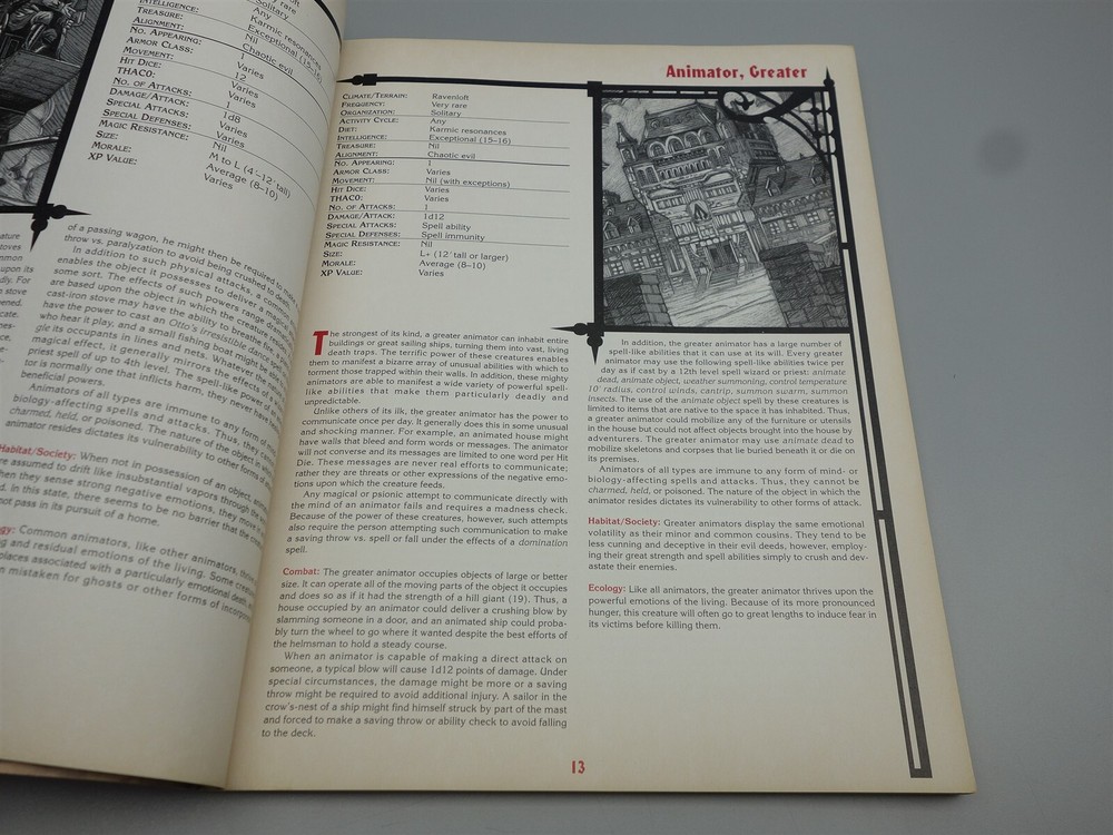 Advanced Dungeons & Dragons, AD&D: Ravenloft Monstrous Compenium Appendix III