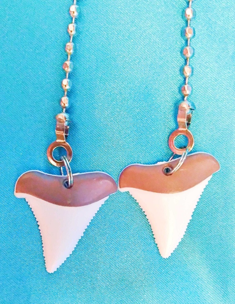 Set of Two ~ Shark Teeth ~ Ceiling Fan Pull Chains