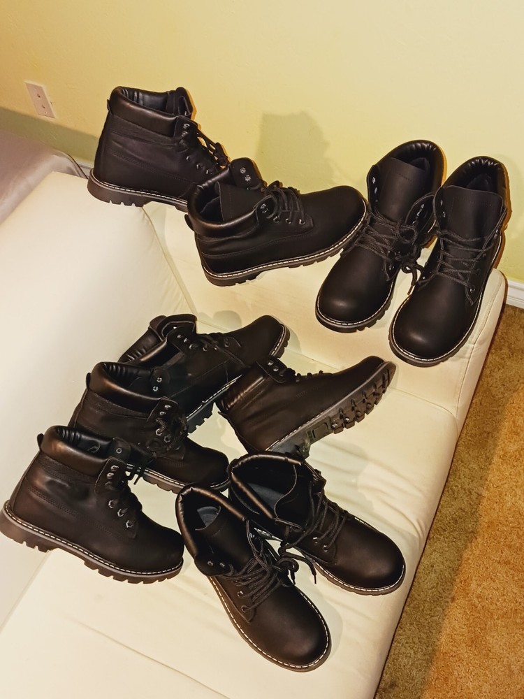 Black Work Boots Mens Size 9-11.5