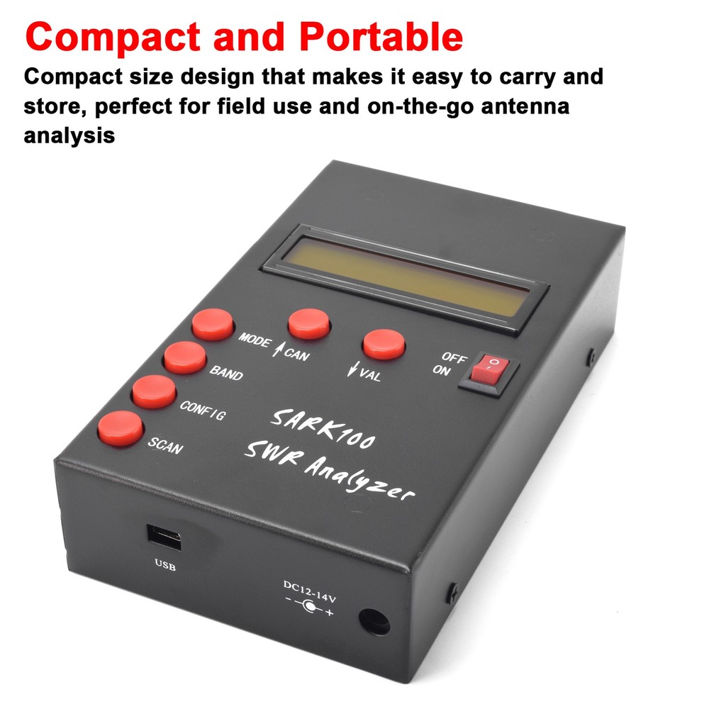 SARK100 Portable Antenna Analyzer Meter User-Friendly Operation With High GPCD