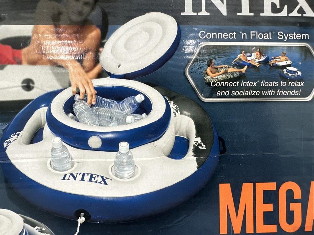NEW Intex Mega Chill Inflatable Floating Cooler 35" Diameter Sealed Connect Flow