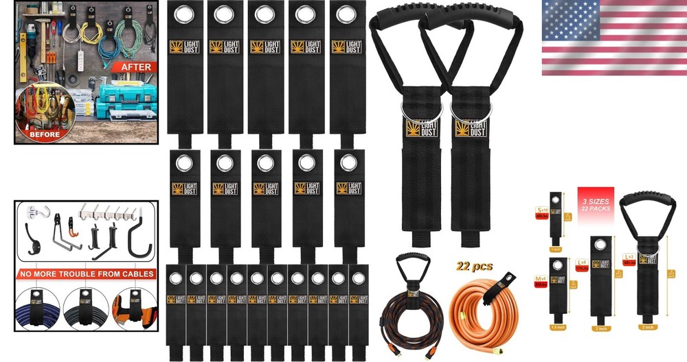 22PCS Heavy-Duty Storage Straps - Ultimate Garage Organization Solution