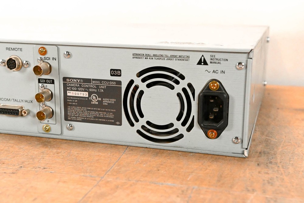 Sony CCU-D50 Camera Control Unit CG01RC1