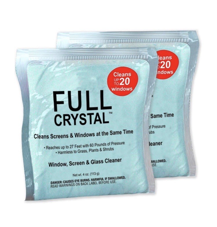 2 Full Crystal Window Cleaner 4 Oz Refill Packs