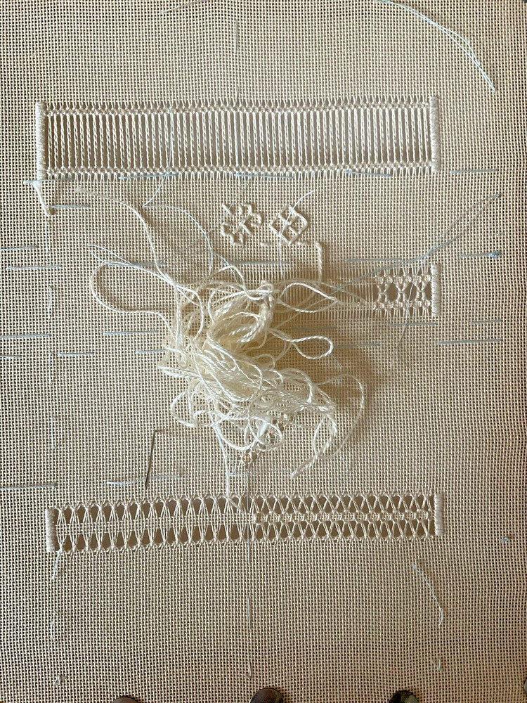 Needlepoint Kit Sally Simon Openwork on Canvas Freedom Sampler 18 Ct 1985