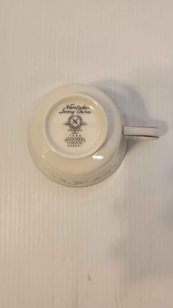 Noritake Ivory China Tea Cup Heather Pattern 7548 Dinnerware Table Setting Piece