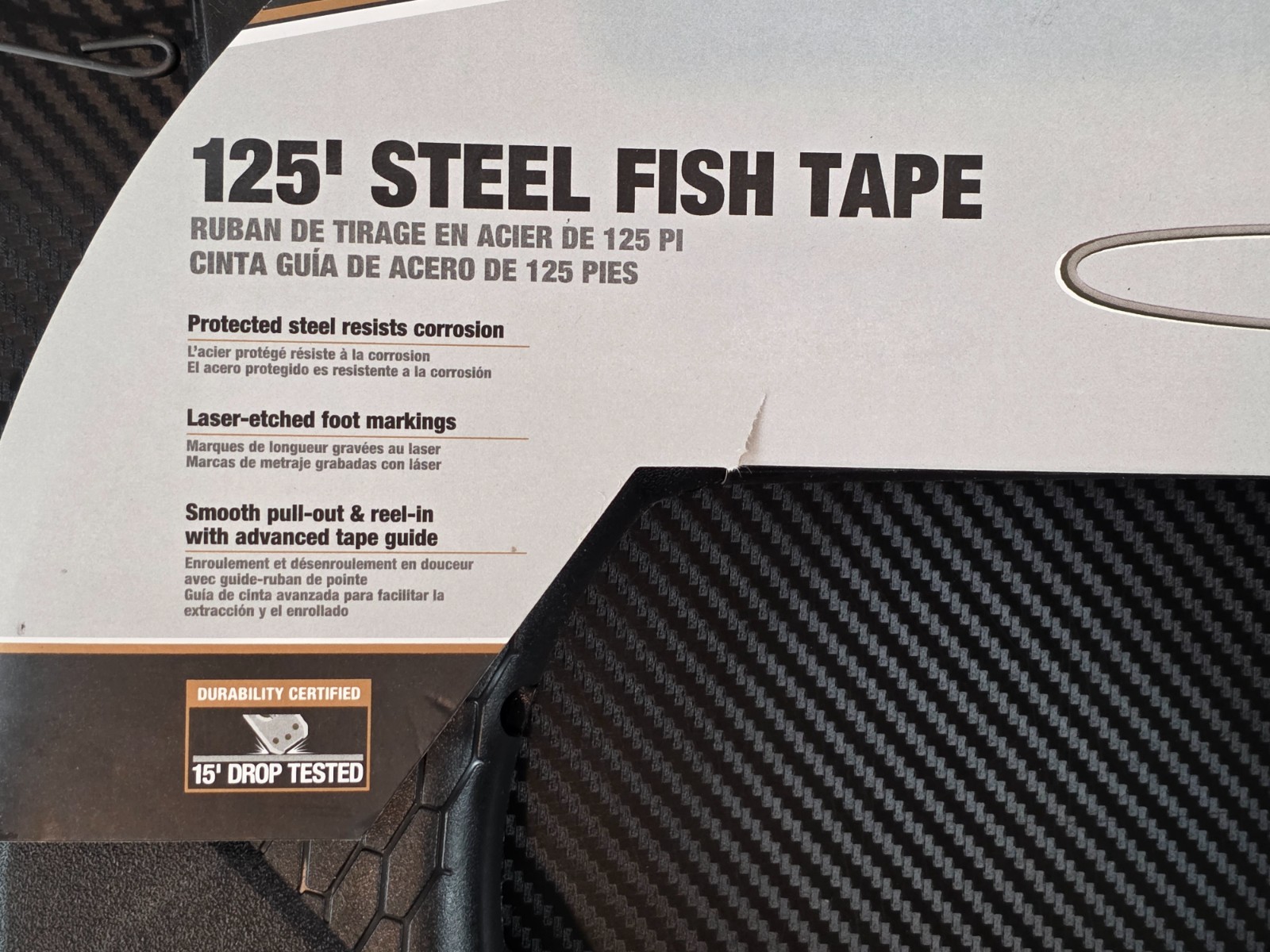 Southwire Fish Tape 1/8-inch Wide x 125-ft Flat Steel, Model # FTS1/8-125