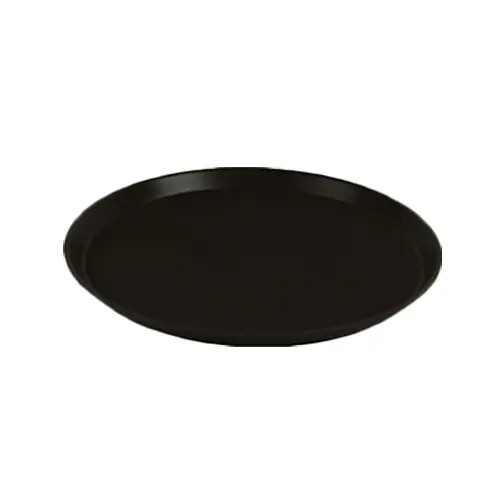 Thunder Group 14" Diameter Black Polypropylene Slip Resistant Serving Tray