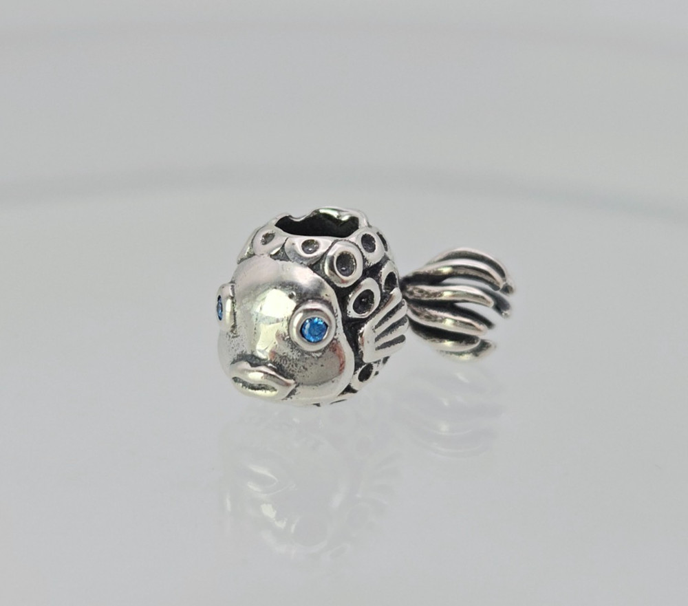 Authentic Pandora Silver  Angel Fish Charm
