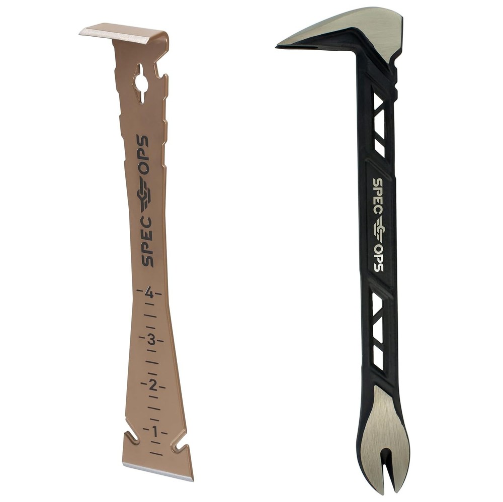 Spec Ops Tools 2-Piece Pry Bar Set, 10" Multi Pack, Flat Dark Earth/Black