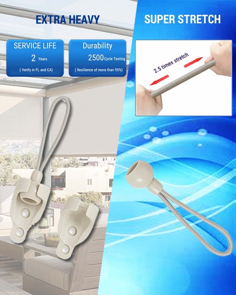 CACELY Bungee Kit and End Cap,Compatible with Kit-2 Sets, Beige